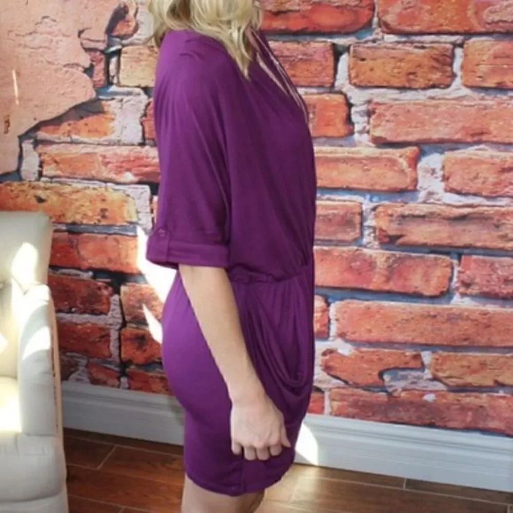 Purple Knit Dress Small  - Picture 2 of 2